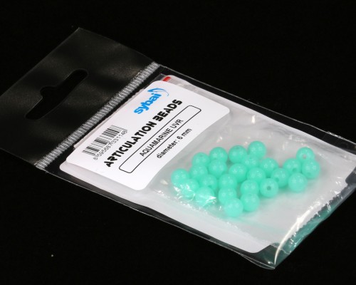 Articulation Beads, 6 mm, Aquamarine UVR